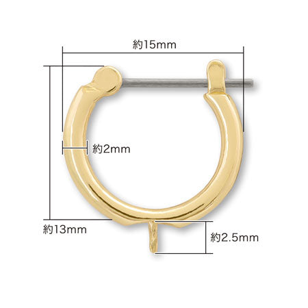 Stainless steel earrings hoop core gold