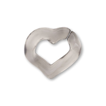 Acrylic chain parts heart gray