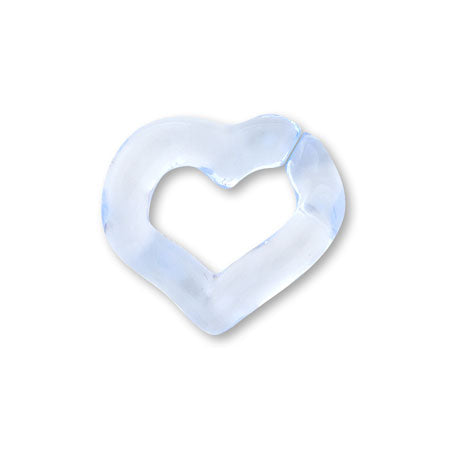 アクリルチェーンパーツ ハート ブルー