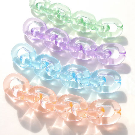 Acrylic chain parts small yellow