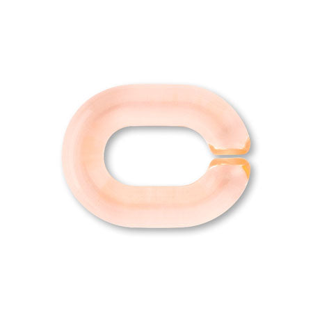 Acrylic chain parts oval coral