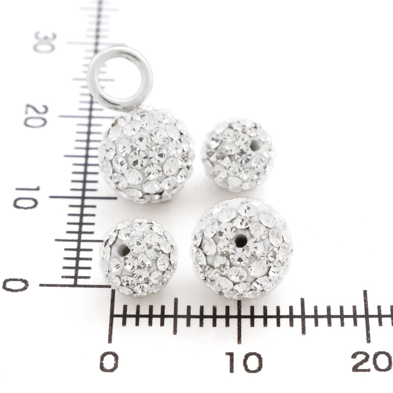 Clay beads glass cut single hole crystal (Preciosa)