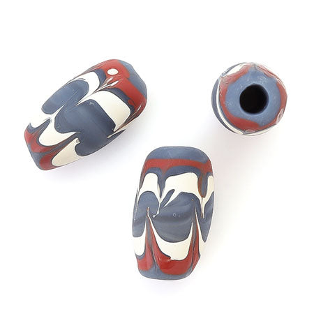 アフリカントレードビーズ シェブロン3 グレー【アウトレット】