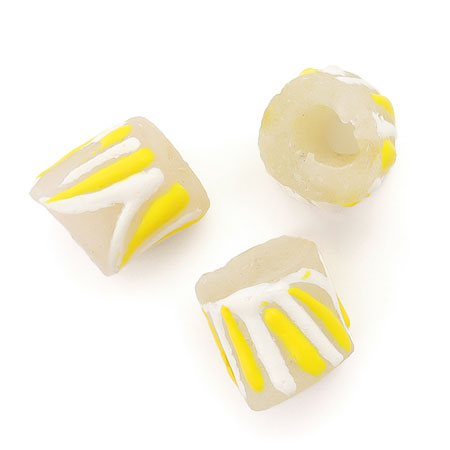 アフリカントレードビーズ パウダーグラス1 イエロー【アウトレット】