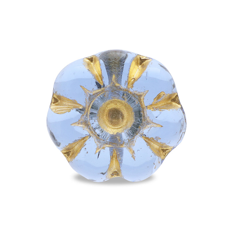 Czech Flower 5 Sapphire/G