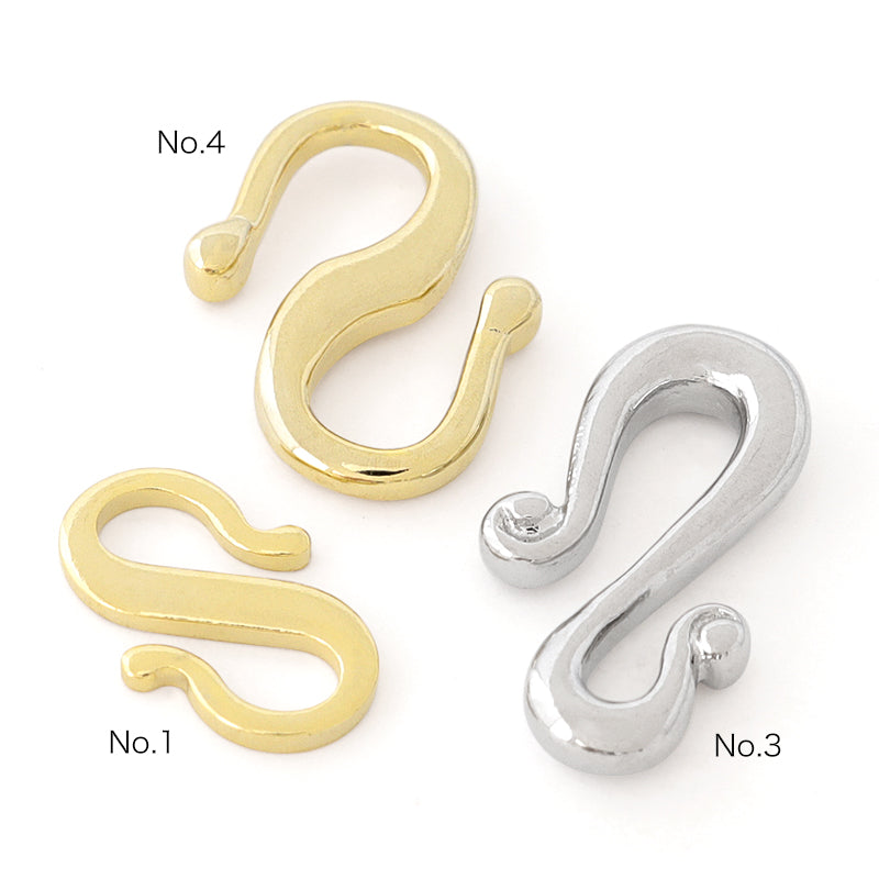 Design clasp hook No.1 rhodium color