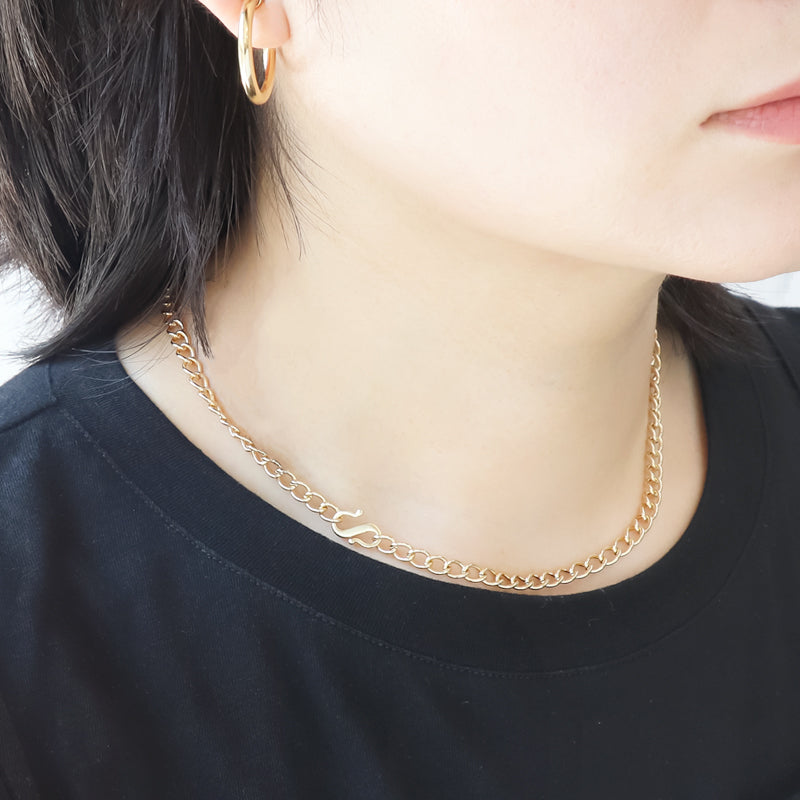 Design clasp hook No.1 rhodium color