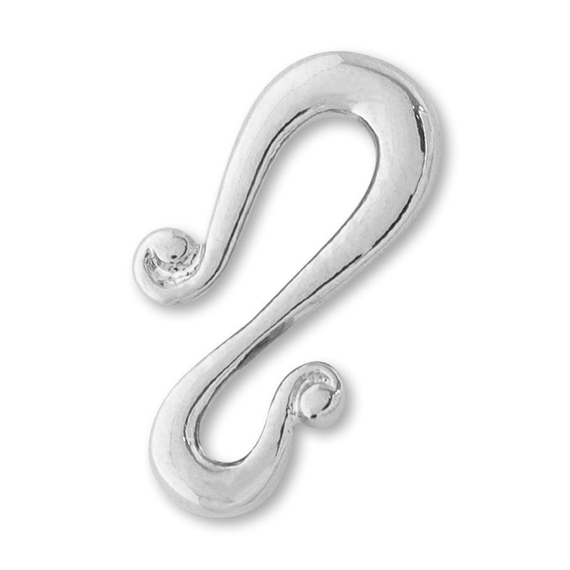 Design clasp hook No.3 rhodium color