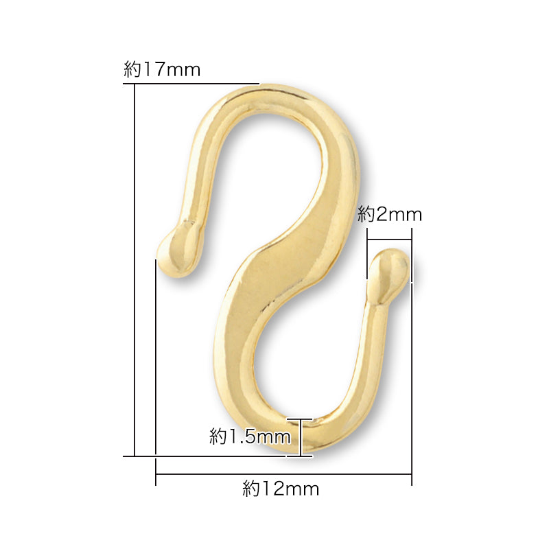 デザイン留め金具 フック No.4 ゴールド