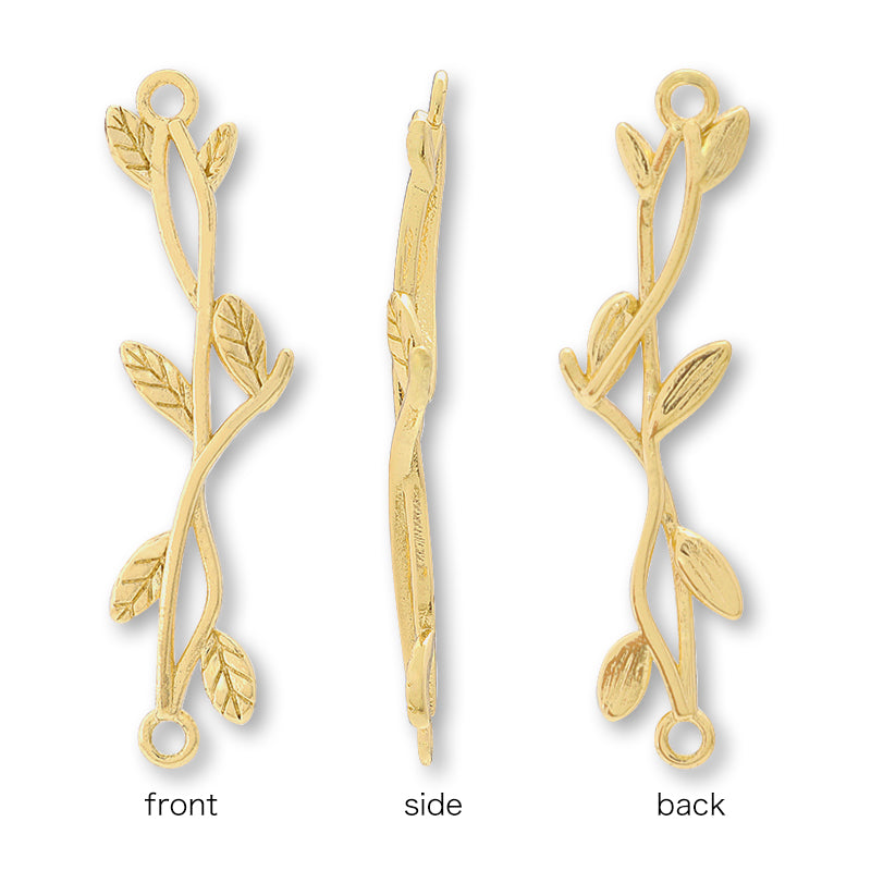 Joint parts Leaf No.2 2 rings Rhodium color