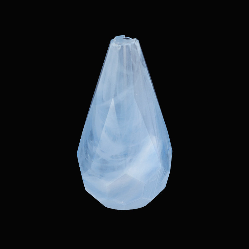 Acrylic Made in Germany Faceted Drop Tranquil Blue Marble