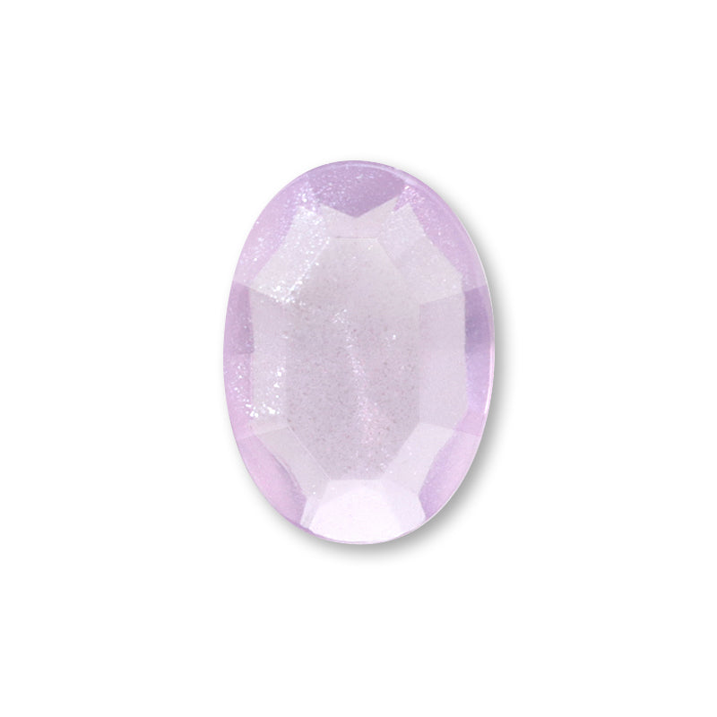 Acrylic Made in Germany Oval No Hole Glitter Lila