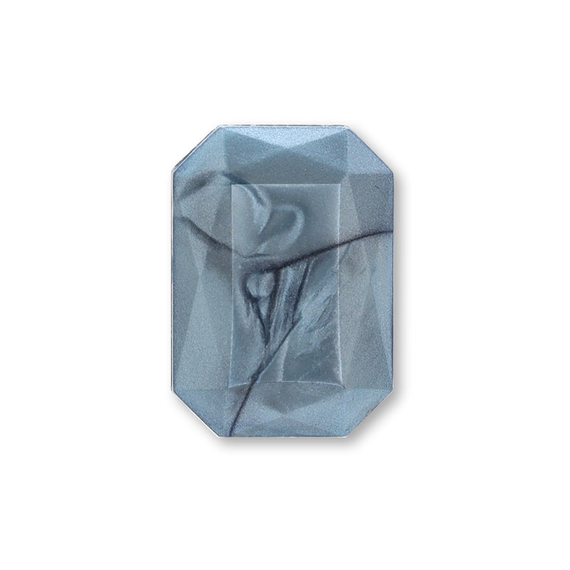 Acrylic Made in Germany Octagon No Hole Wavy Blue