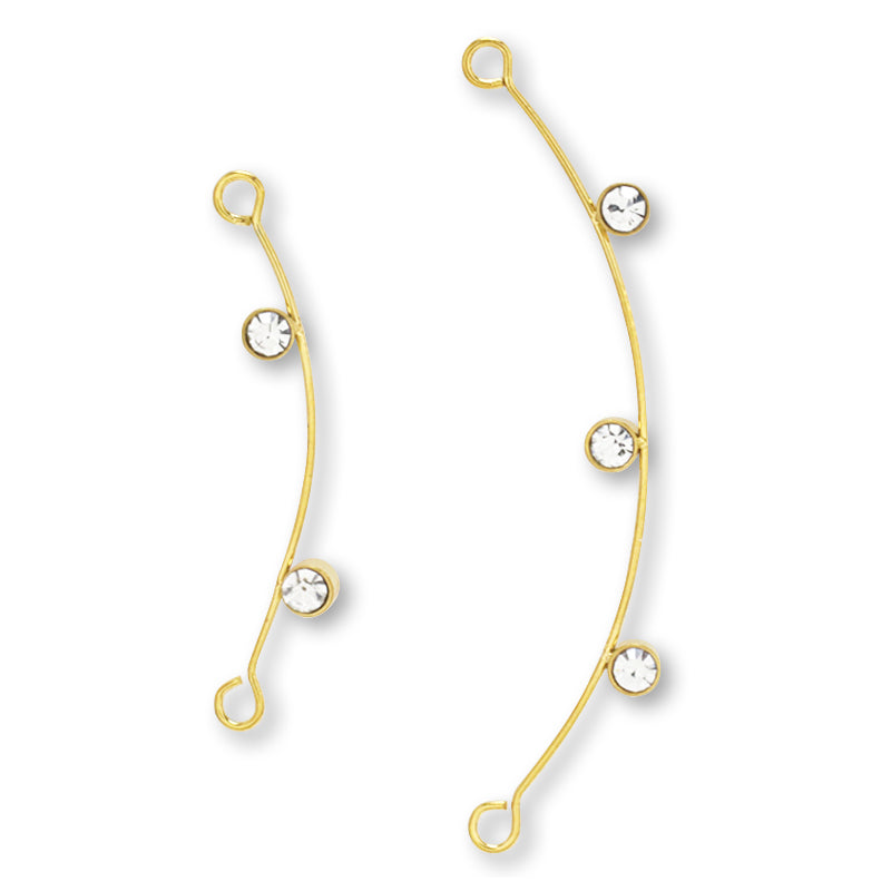 Joint wire curve with stone crystal/g