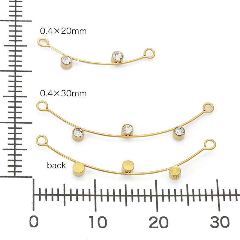 Joint wire curve with stone crystal/g