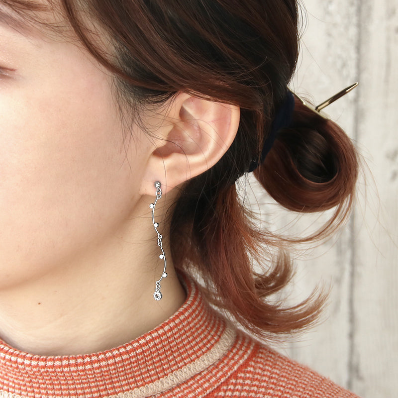 ジョイントワイヤー カーブ石付 クリスタル/G