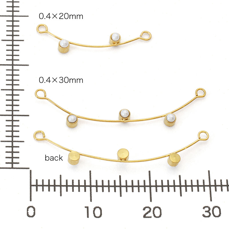 White with a joint wire curve pearl/RC