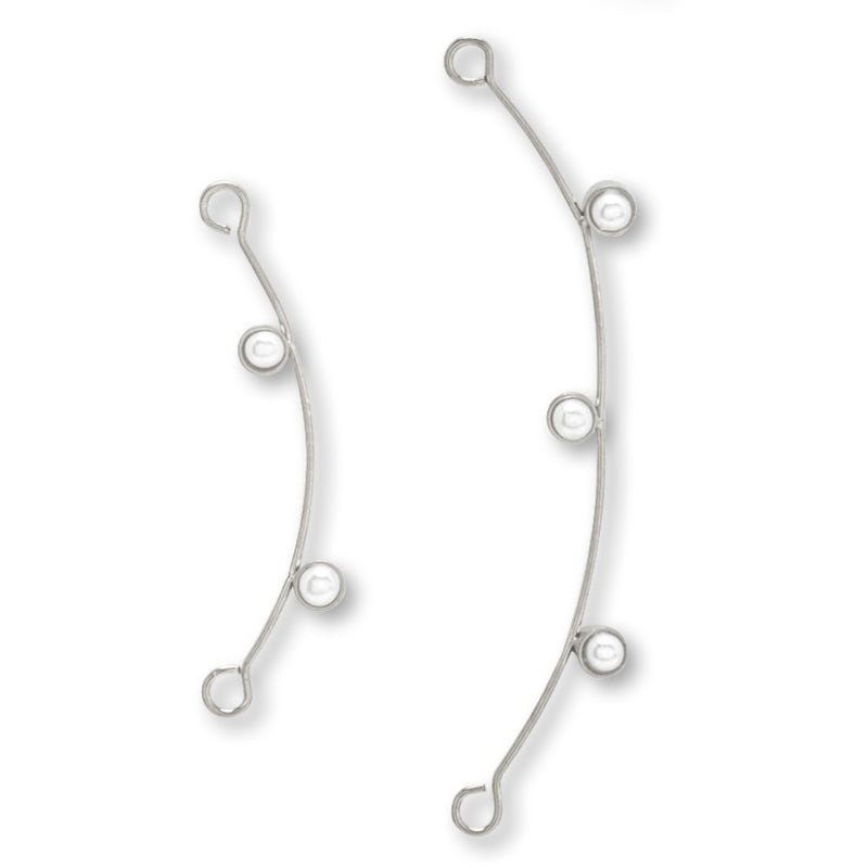 ジョイントワイヤー カーブパール付 ホワイト/RC