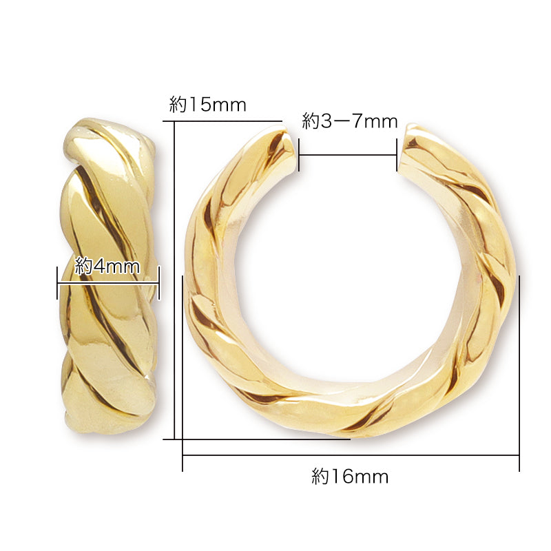 イヤーカフ 変形9 ゴールド