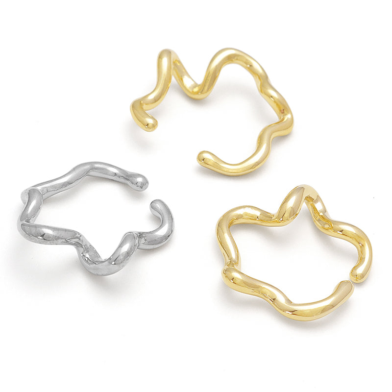 イヤーカフ 変形10 ロジウムカラー