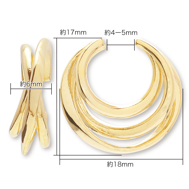 イヤーカフ 変形11 ゴールド