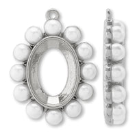 Pearl rollBezel #4120 1 ring included, white/RC