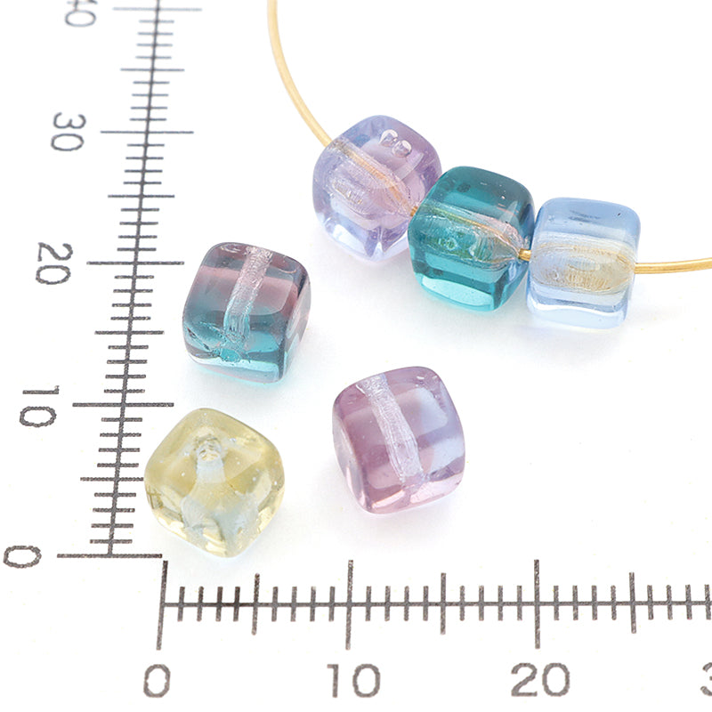 Czech cube mix emerald purple