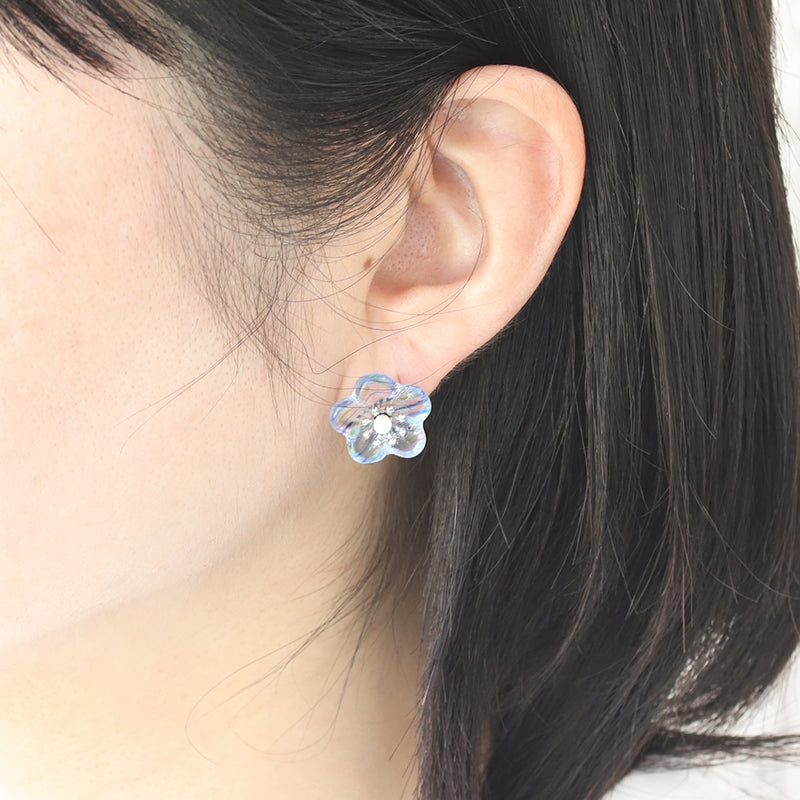 レシピNo.KR0881 チェコビーズのクリアイヤーアクセサリー3種