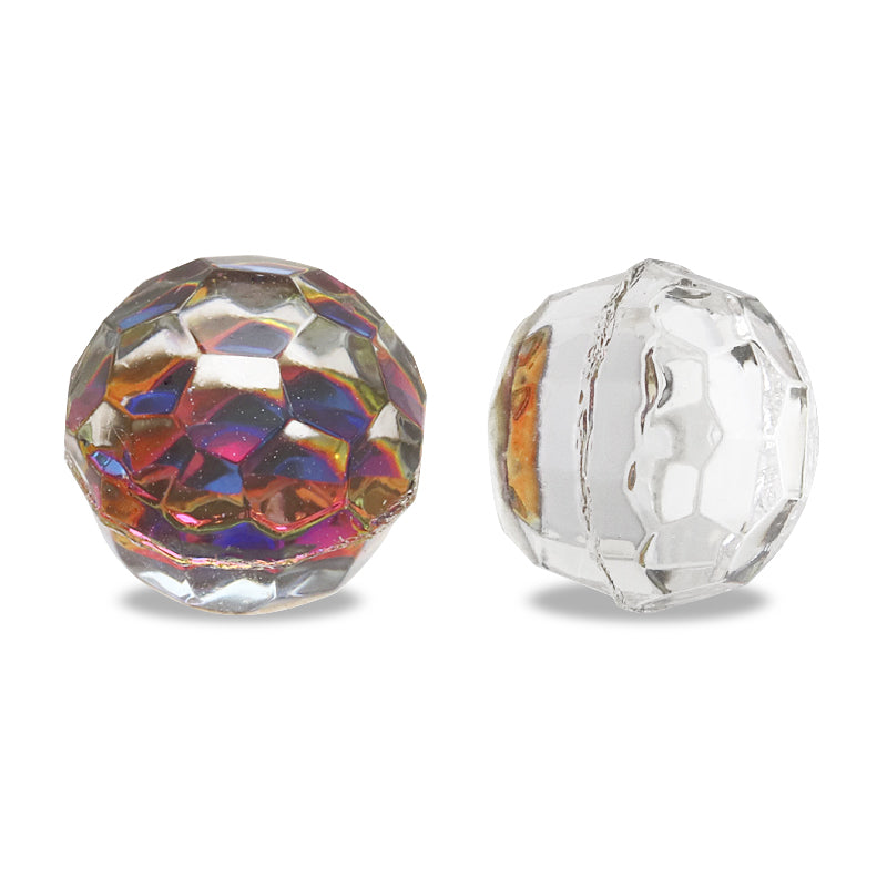 ドイツ製ガラス ドームカボション ファセット ヘリオブルー