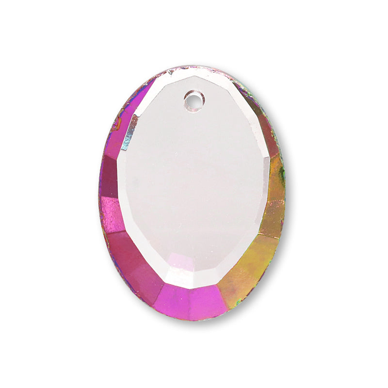 ドイツ製ガラス オーバル/プレーン ヘリオレッド