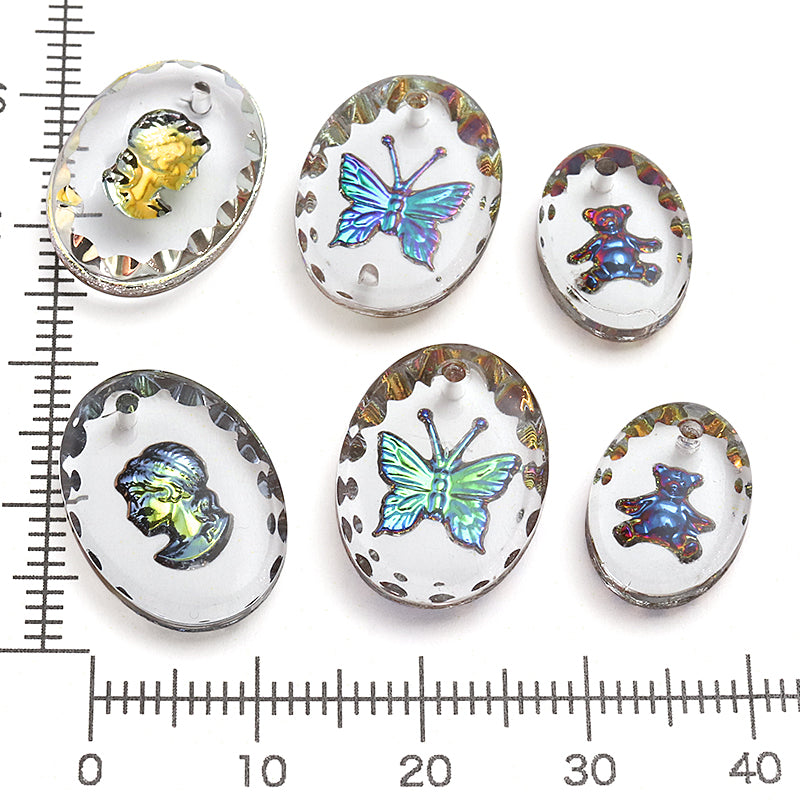 ドイツ製ガラス オーバル/レディ ヘリオイエロー