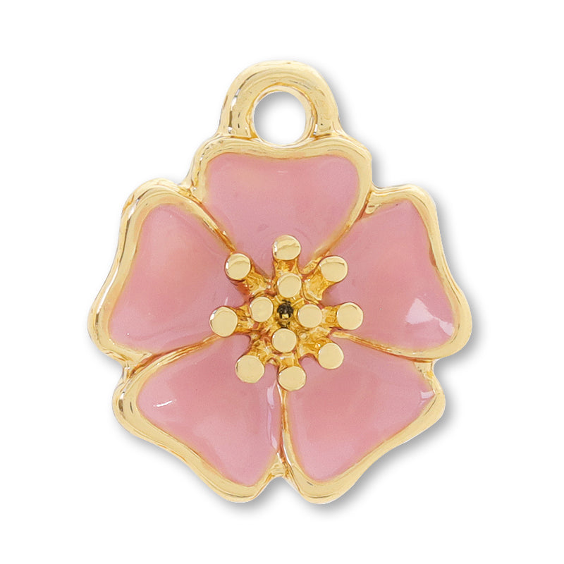 Charm Flower Rosa Epo Pink/G