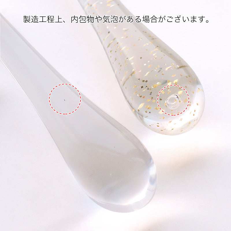 アクリル ドイツ製 ドロップ トップホール クリスタル/Gグリッター