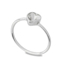 リング台 石座付 ハート #4884 5.5×5mm ロジウムカラー(コーティング付)