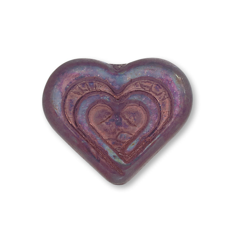 Czech Heart In Heart Blue Opal Neblastter