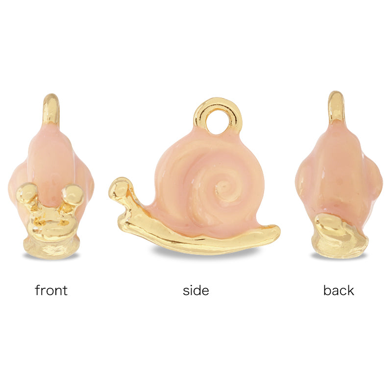 チャーム かたつむり ピンク/G