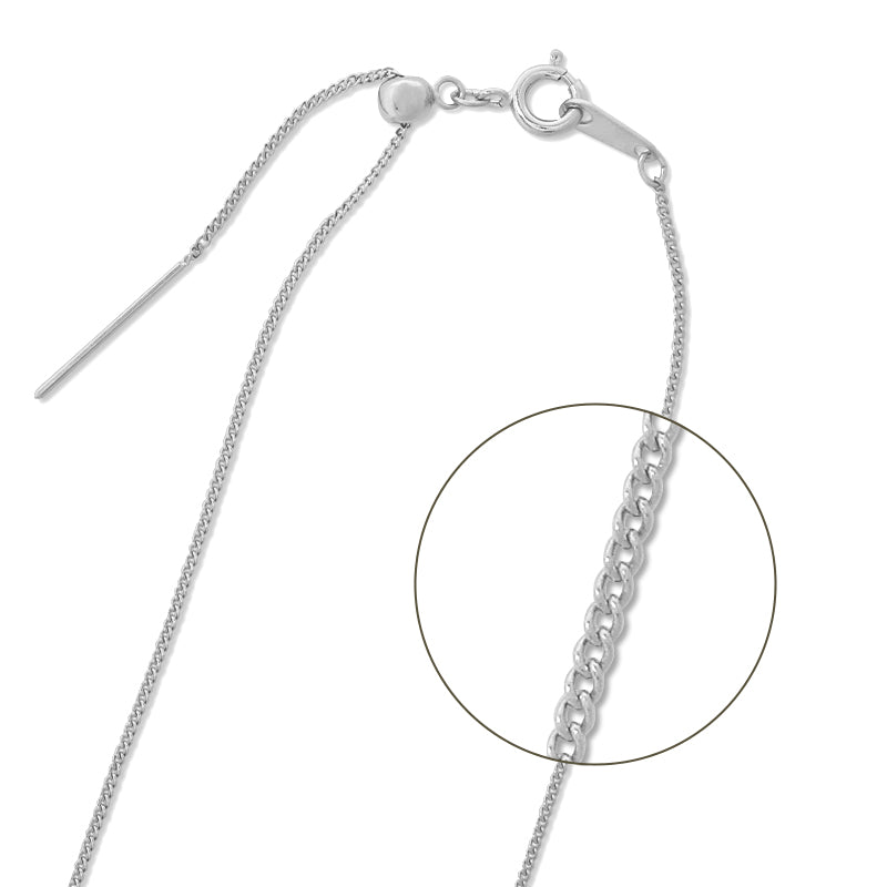 Slide Pincheen Neck 130SRA Rhodium Color