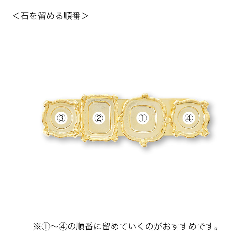 ブローチ空枠 オーバルNo.3 ゴールド