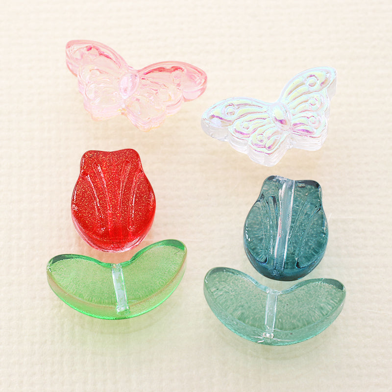 Glass bead butterfly mix 2