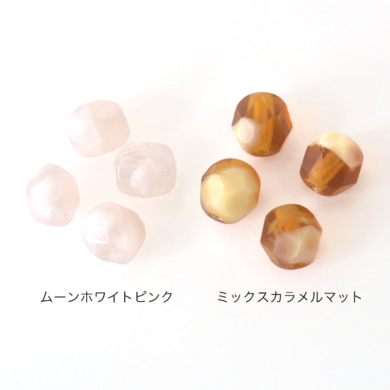 チェコ ファイヤーポリッシュ ムーンホワイトピンク