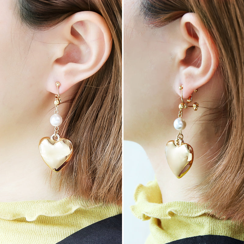 イヤリングコンバーター ネジバネ ポスト/フック用 小 ロジウムカラー