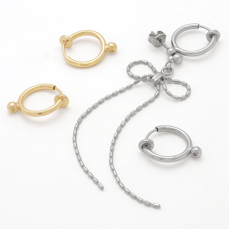 イヤリングコンバーター フープ ポスト/フック用 ゴールド