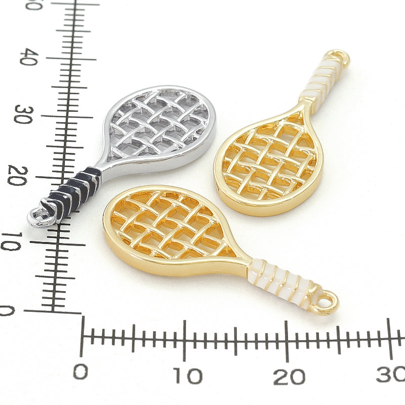 チャーム テニスラケット ホワイト/G