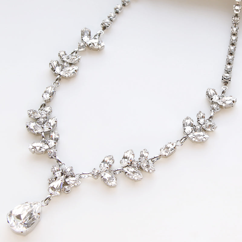 【KIWA BRIDAL】KBN-4 リーフドロップ ネックレス