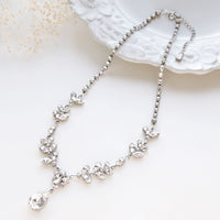 【KIWA BRIDAL】KBN-4 リーフドロップ ネックレス