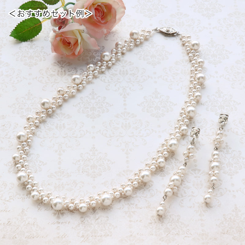 【KIWA BRIDAL】KBE-8 ラインパール イヤーアクセサリー