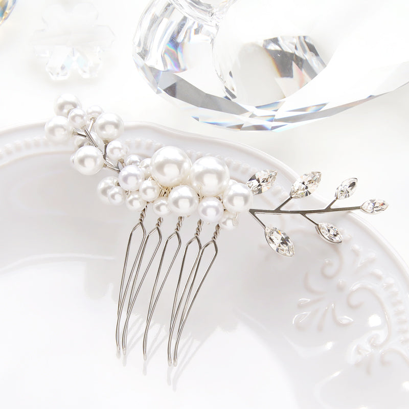 【KIWA BRIDAL】KBH-1-J ビジューブランチヘアコーム(S)