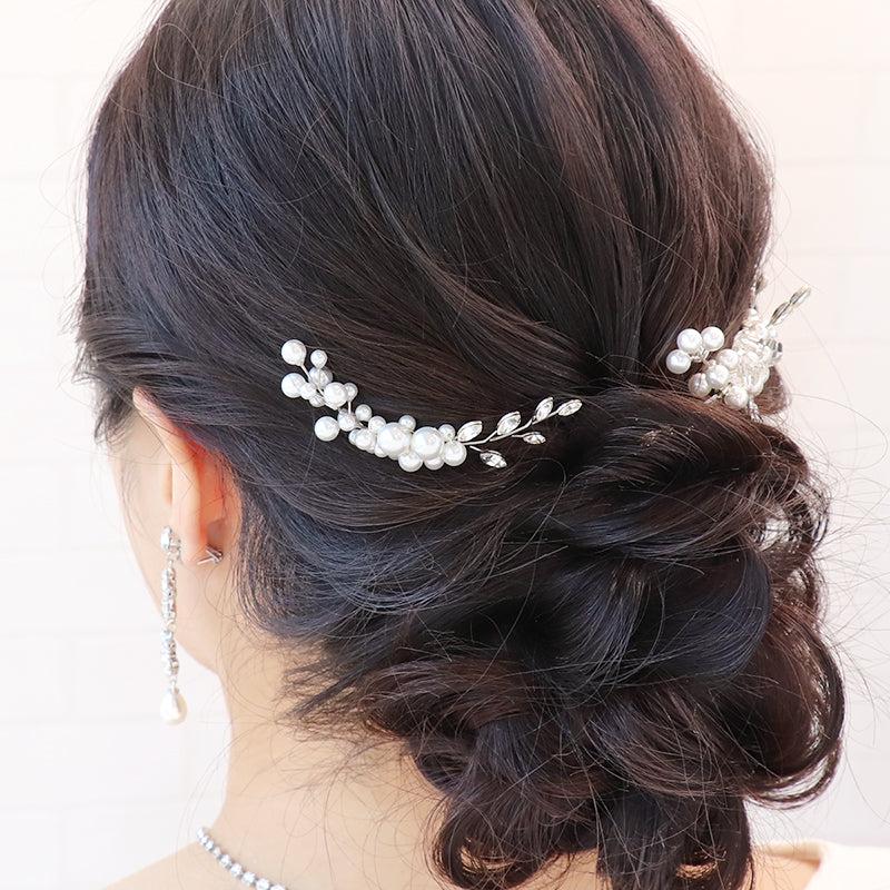 【KIWA BRIDAL】KBH-1-J ビジューブランチヘアコーム(S)