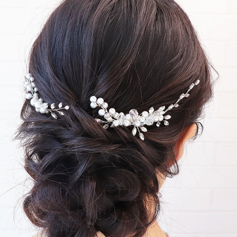 【KIWA BRIDAL】KBH-1-J ビジューブランチヘアコーム(S)