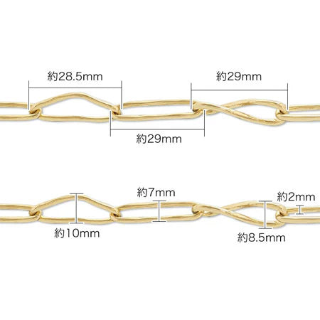【完成品】チェーンネックレス K-404(アジャスター付)